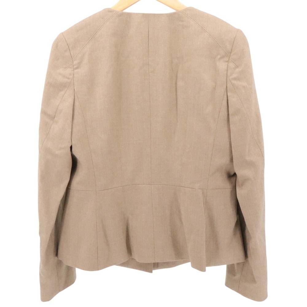NWT Talbots Kate Fit Wool Blend Collarless Blazer Camel Tan Size 10 - Picture 4 of 8